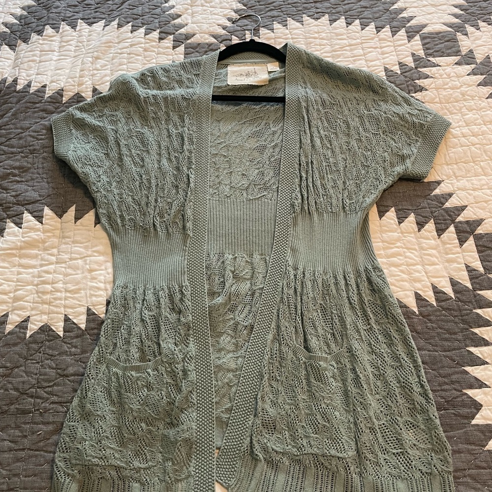Angel Of The North Mint Lace Cardigan
